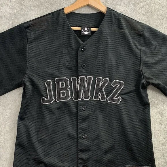 Jabbawockeez Jersey Mens Small JBWKZ Blackout Baseball #1 Gee Mesh Breakdancer - Picture 5 of 9